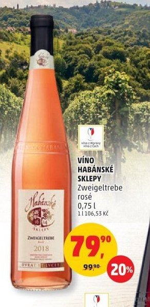 VÍNO HABÁNSKÉ SKLEPY Zweigeltrebe rosé