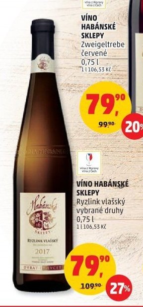 VÍNO HABÁNSKÉ SKLEPY Ryzlink vlašský
