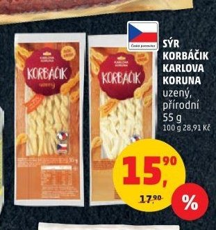 SÝR KORBÁČIK KARLOVA KORUNA