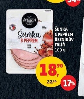 ŠUNKA S PEPŘEM ŘEZNÍKŮV TALÍŘ