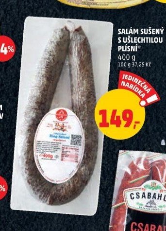 SALÁM SUŠENÝ S UŠLECHTILOU PLÍSNÍ