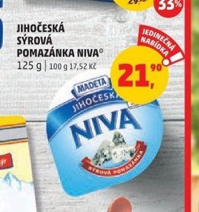 JIHOČESKÁ SÝROVÁ POMAZÁNKA NIVA