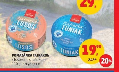 Pomazánka Tatrakon s lososem, s tuňákem
