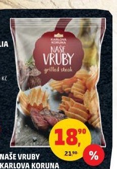 NAŠE VRUBY KARLOVA KORUNA cheddar, grilovaný steak 120 g