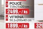 VITRÍNA 50,1x200x40 cm - bauMax akcniletaky.com