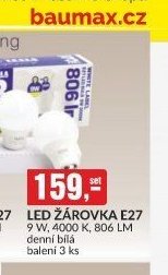 LED žárovka E27 (denní bílá) - bauMax akcniletaky.com