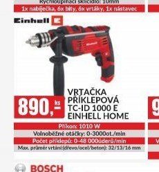 VRTAČKA PŘÍKLEPOVÁ TC-ID 1000 E EINHELL HOME - bauMax akcniletaky.com