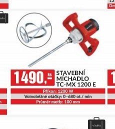 STAVEBNÍ MÍCHADLO TC-MX 1200 E - bauMax akcniletaky.com