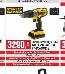 DVOURYCHLOSTNÍ AKU VRTAČKA FME600D2 - bauMax akcniletaky.com