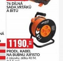 PRODL. KABEL NA BUBNU JUFISTO 4 zásuvky, délka 40 M, 3x1,5 mm - bauMax akcniletaky.com