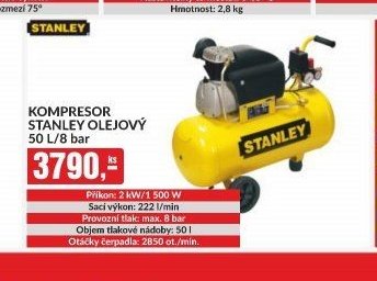 KOMPRESOR STANLEY OLEJOVÝ 50 L/8 bar - bauMax akcniletaky.com