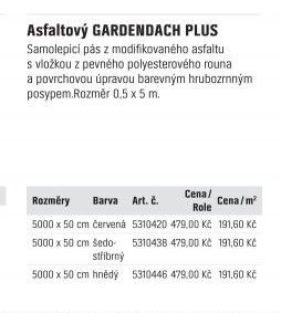 Asfaltový GARDENDACH PLUS - OBI akcniletaky.com