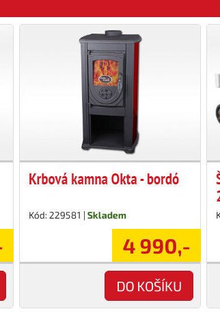 Krbová kamna Okta - bordó - UNI HOBBY akcniletaky.com