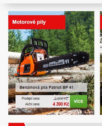 Benzínová pila Patriot BP 41 - Mountfield akcniletaky.com