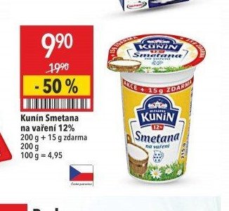 Kunín Smetana na vaření