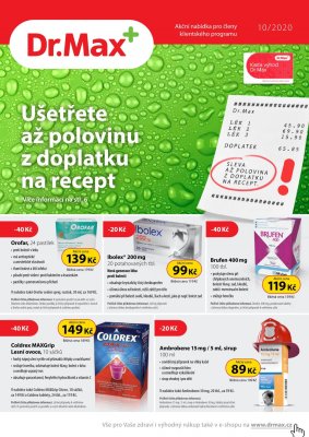 akční leták Dr. Max 1.10.2020-31.10.2020