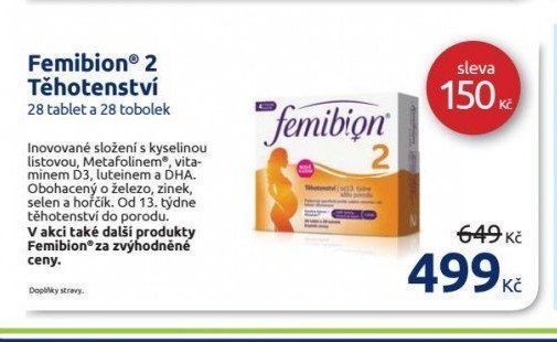 Femibion 2 Těhotenství 28 tablet a 28 tobolek