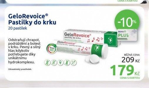 GeloRevoice Pastilky do krku 20 pastilek