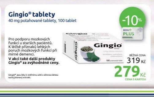Gingio tablety 40 mg potahované tablety, 100 tablet