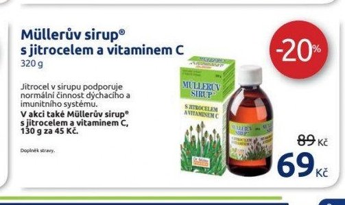 Müllerův sirup s jitrocelem a vitaminem C