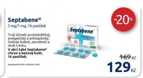 Septabene 3 mg/1 mg, 16 pastilek