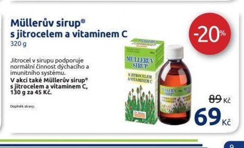 Müllerův sirup s jitrocelem a vitaminem C
