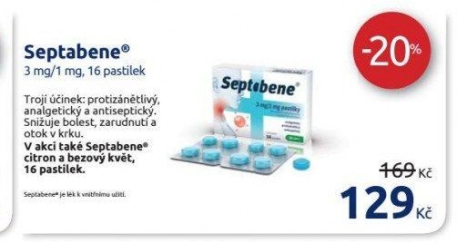 Septabene 3 mg/1 mg, 16 pastilek