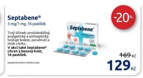 Septabene 3 mg/1 mg, 16 pastilek