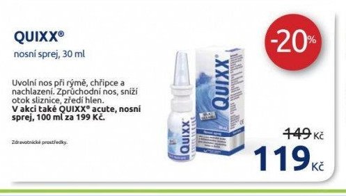QUIXX nosní sprej, 30 ml