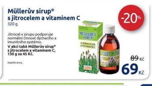 Müllerův sirup s jitrocelem a vitaminem C 320 g