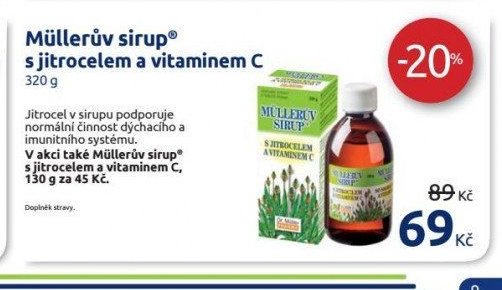 Müllerův sirup s jitrocelem a vitaminem C