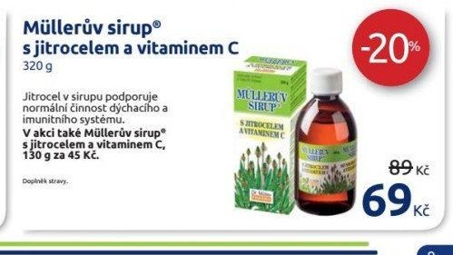 Müllerův sirup s jitrocelem a vitaminem C 320 g