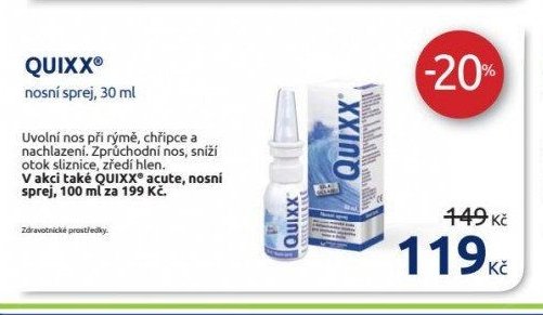 QUIXX nosní sprej, 30 ml