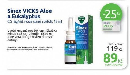 Sinex VICKS Aloe a Eukalyptus