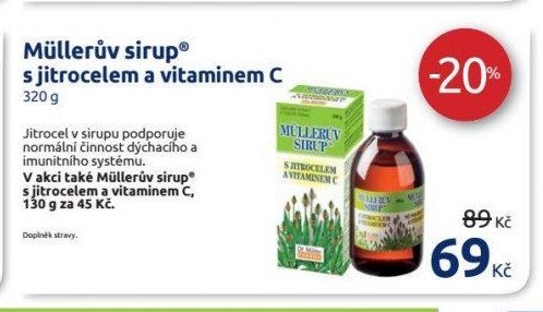 Müllerův sirup s jitrocelem a vitaminem C