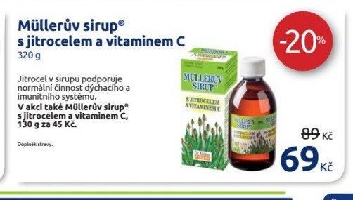 Müllerův sirup s jitrocelem a vitaminem C 320 g