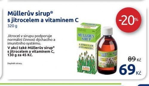 Müllerův sirup s jitrocelem a vitaminem C 320 g