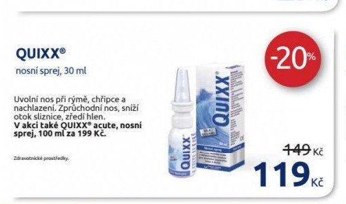 QUIXX nosní sprej, 30 ml