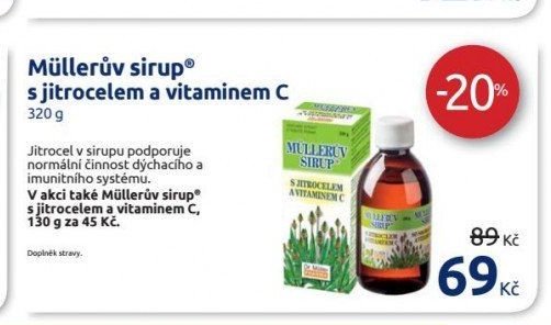 Müllerův sirup s jitrocelem a vitaminem C 320 g