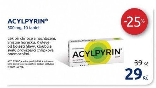 ACYLPYRIN 500 mg, 10 tablet