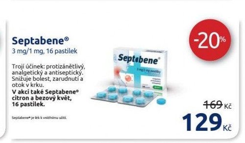 Septabene 3 mg/1 mg, 16 pastilek