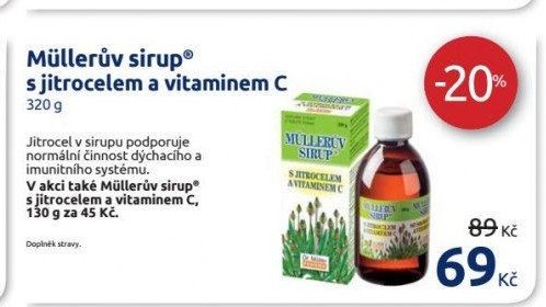 Müllerův sirup s jitrocelem a vitaminem C 320 g