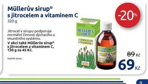 Müllerův sirup s jitrocelem a vitaminem C 320 g