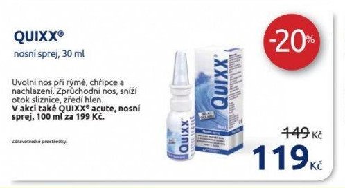 QUIXX nosní sprej, 30 ml