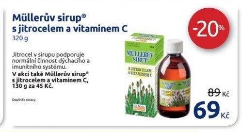 Müllerův sirup s jitrocelem a vitaminem C 320 g