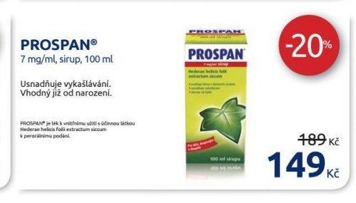 PROSPAN 7 mg/ml, sirup, 100 ml