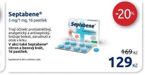 Septabene 3 mg/1 mg, 16 pastilek
