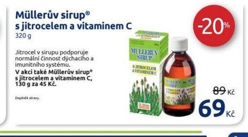 Müllerův sirup s jitrocelem a vitaminem C