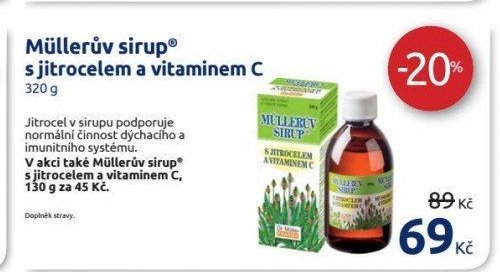 Müllerův sirup s jitrocelem a vitaminem C 320 g