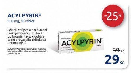 ACYLPYRIN 500 mg, 10 tablet